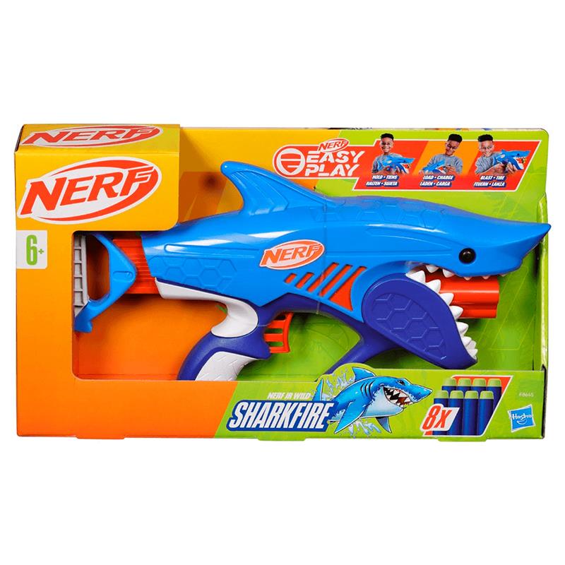 LANCADOR DE DARDOS HASBRO TUBAROES NERF SHARKFIRE F8645