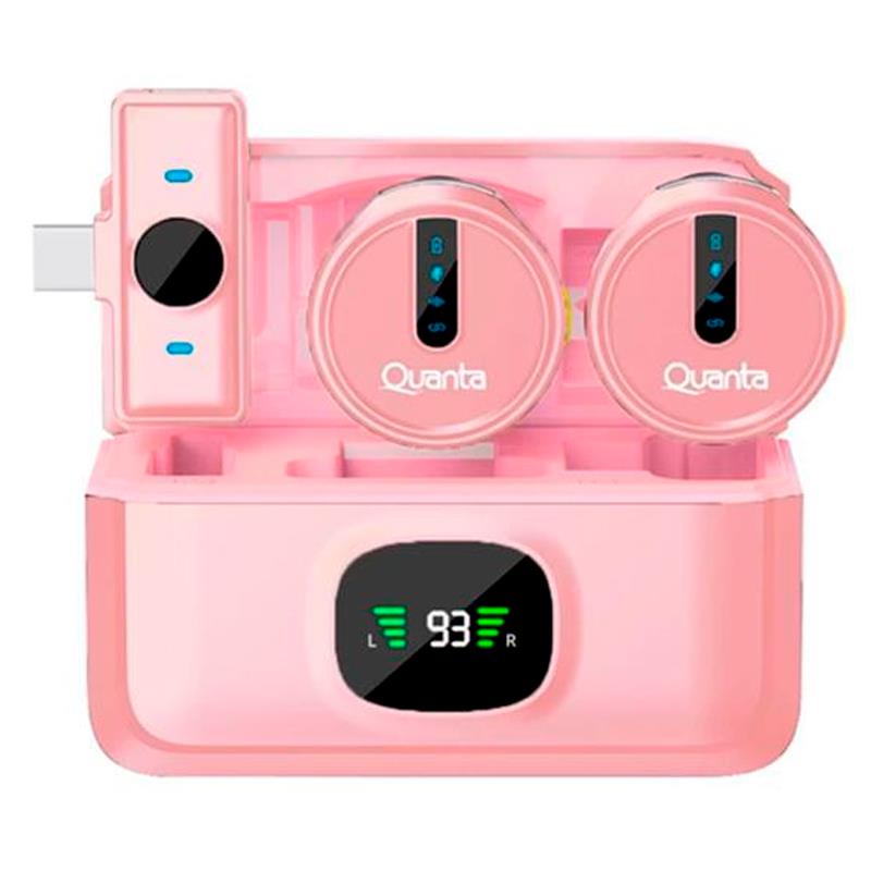 MICROFONE S/FIO QUANTA DUAL MULTI DISPOSITIVO 20M QTMDM30