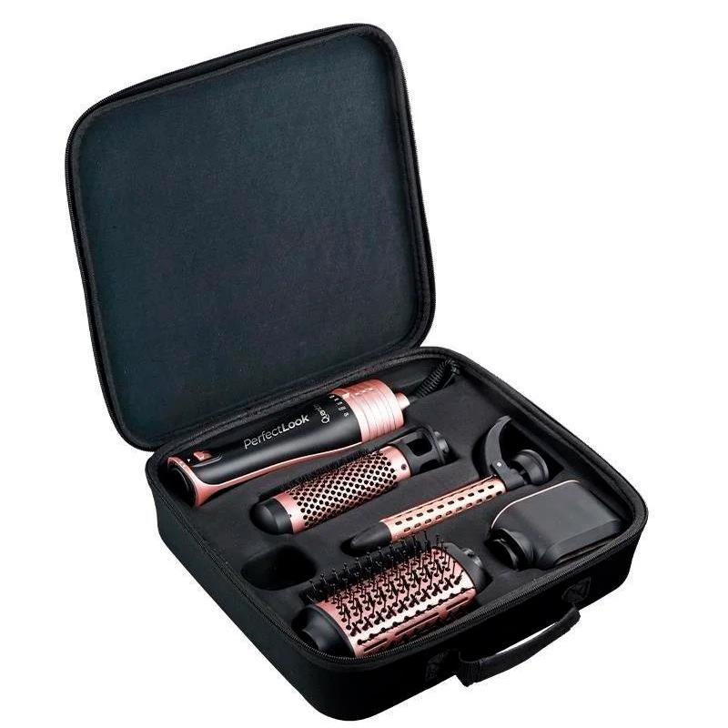 ESCOVA SECADORA DE CABELO QUANTA 4 EM 1 QTKCS7001 PRETO ROSA