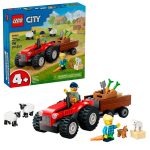 BRINQUEDO LEGO RED FARM TRACTOR WITH TRAILER E SHEEP 116PCS