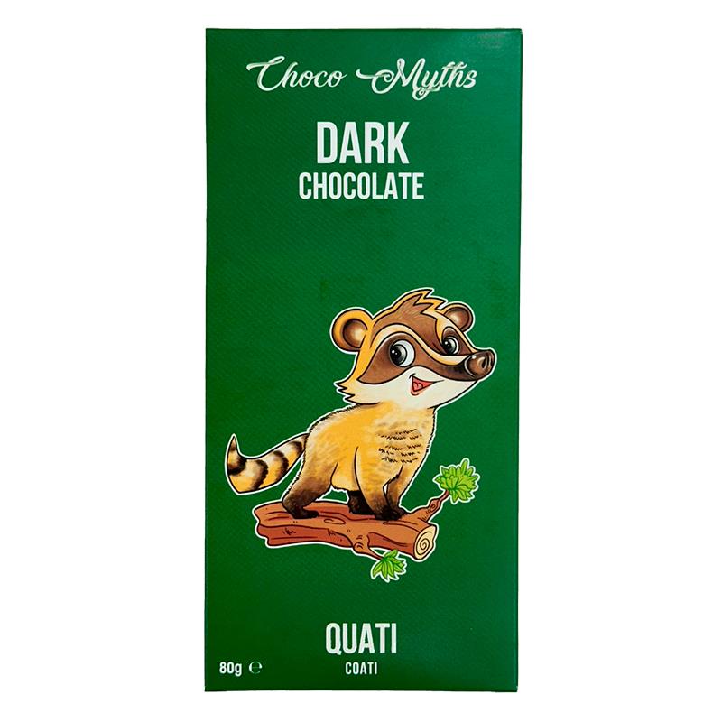CHOCOLATE CHOCO MYTHS DARK BAR GREEN QUATI 80G