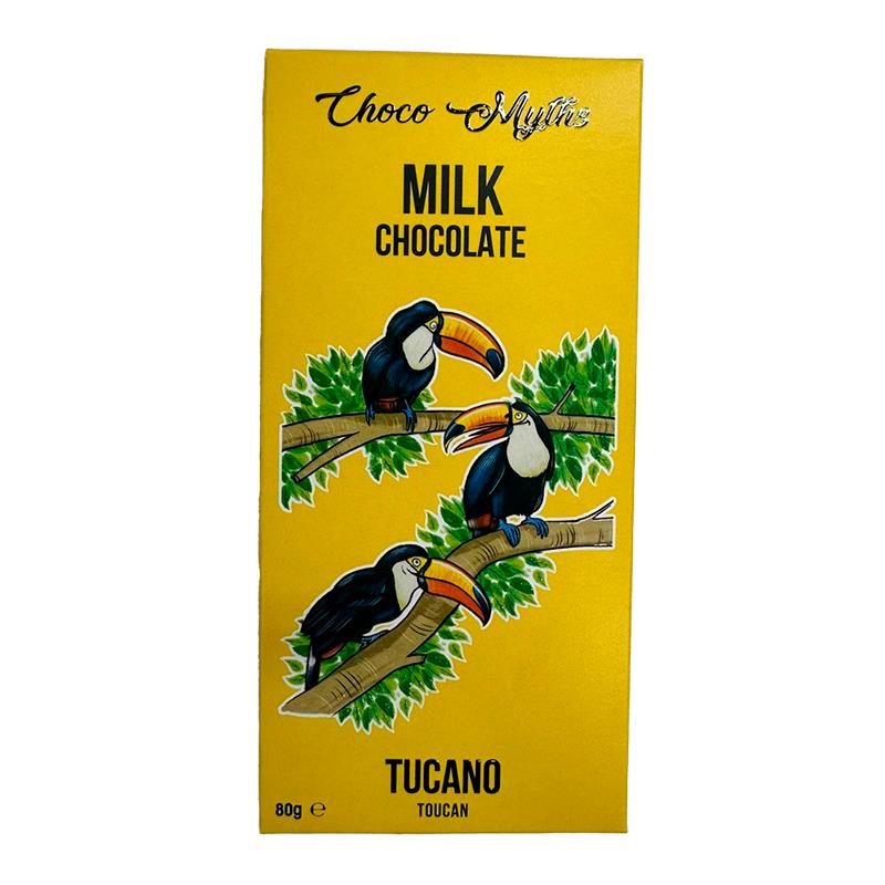 CHOCOLATE CHOCO MYTHS AO LEITE MILK BAR YELLOW TUCANO 80G