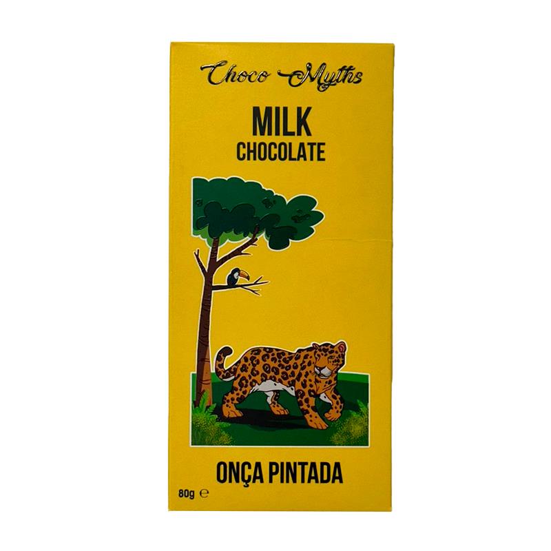 CHOCOLATE CHOCO MYTHS AO LEITE BAR YELLOW ONCA PINTADA 80G