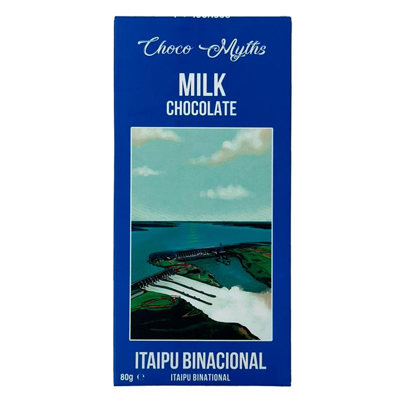 CHOCOLATE CHOCO MYTHS AO LEITE BAR BLUE ITAIPU BINACIONAL 80G