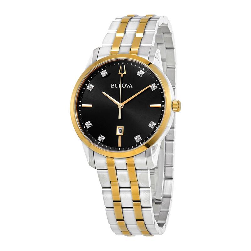 RELOGIO BULOVA MASCULINO 98D165 ANALOGICO OURO PRATA