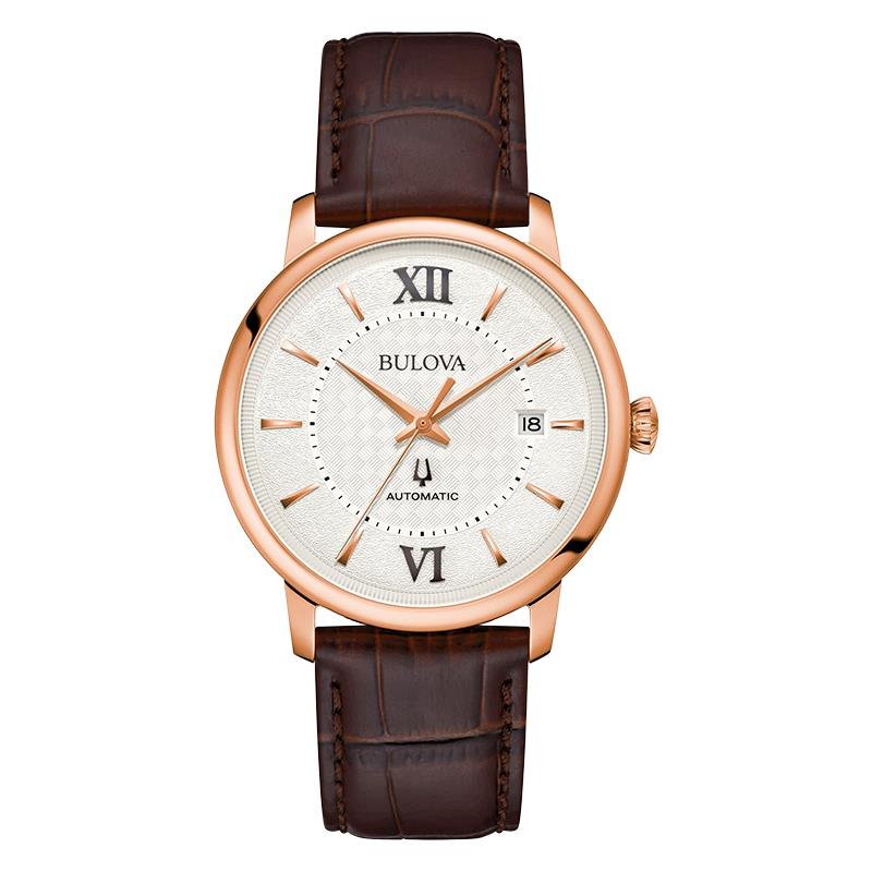 RELOGIO MASCULINO BULOVA 39MM 97B225 MARROM/PRATA