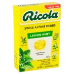 BALINHAS RICOLA LEMON MINT ZERO ACUCAR DE ERVAS SUICAS 40G