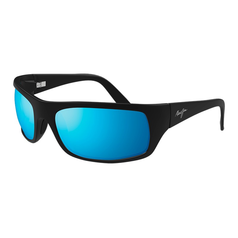 OCULOS DE SOL MAUI JIM BLUE PEAHI BLACK MATTE MJ0202S-004