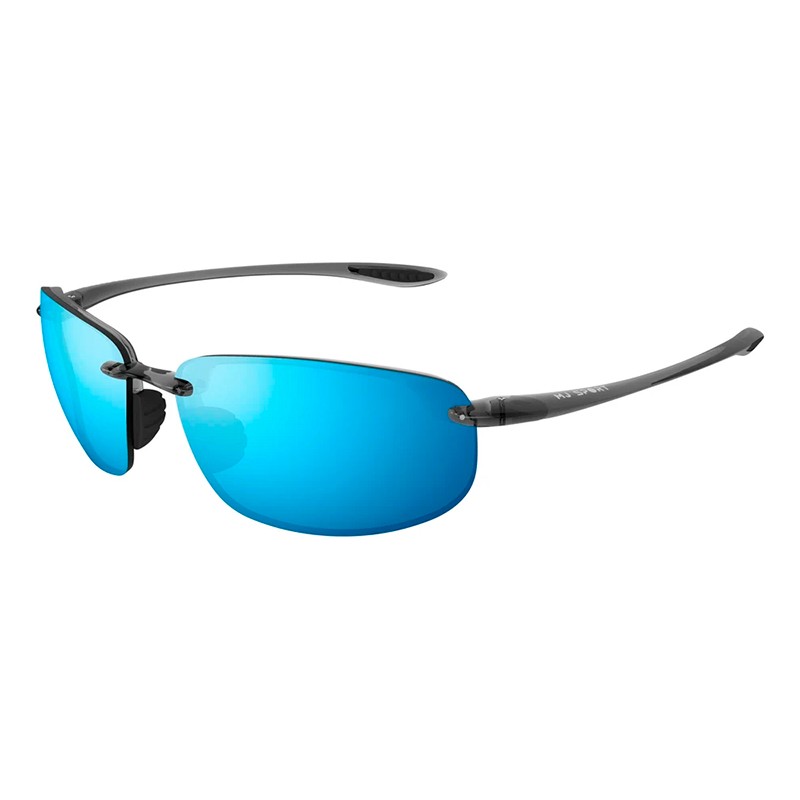 OCULOS DE SOL BLUE HO OKIPA SMOKE GREY MARCA MAUI JIM MJ0407S-004 PRETO/AZUL