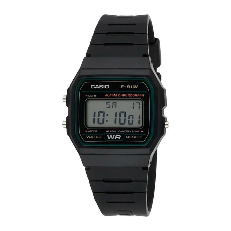 RELOGIO MASCULINO CASIO DIGITAL F91W3 PRETO