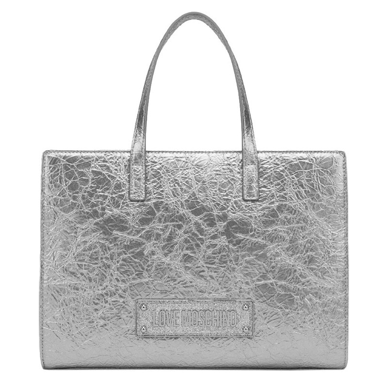 BOLSA LOVE MOSCHINO FEMININA PRATEADO JC4174PP1LLU0902