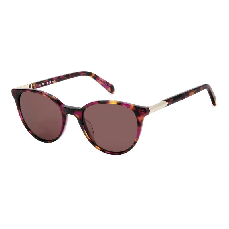 OCULOS DE SOL FEMININOS FOSSIL FOS 2154S 5119140MM HAVANA E FUCHSIA MARROM 207762YRF51U1