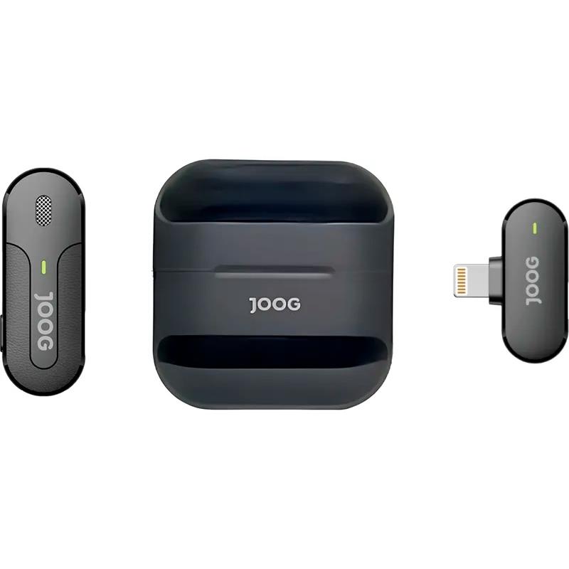 MICROFONE JOOG PORTATIL SEM FIO PARA CELULAR LIGHTINING JM2 2.4GHZ
