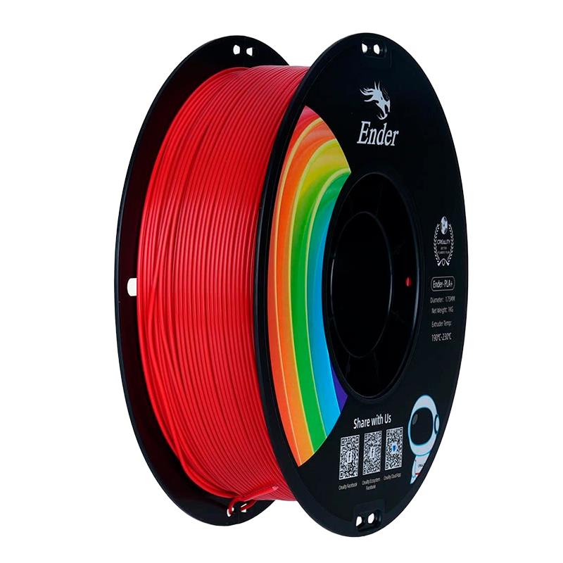 FILAMENTO CREALITY PARA IMPRESSORA 3D ENDER PLA+ 1.75MM 1KG VERMELHO