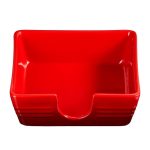 PORTA GUARDANAPOS QUADRADO LE CREUSET DE CERAMICA VERMELHO 15X15CM