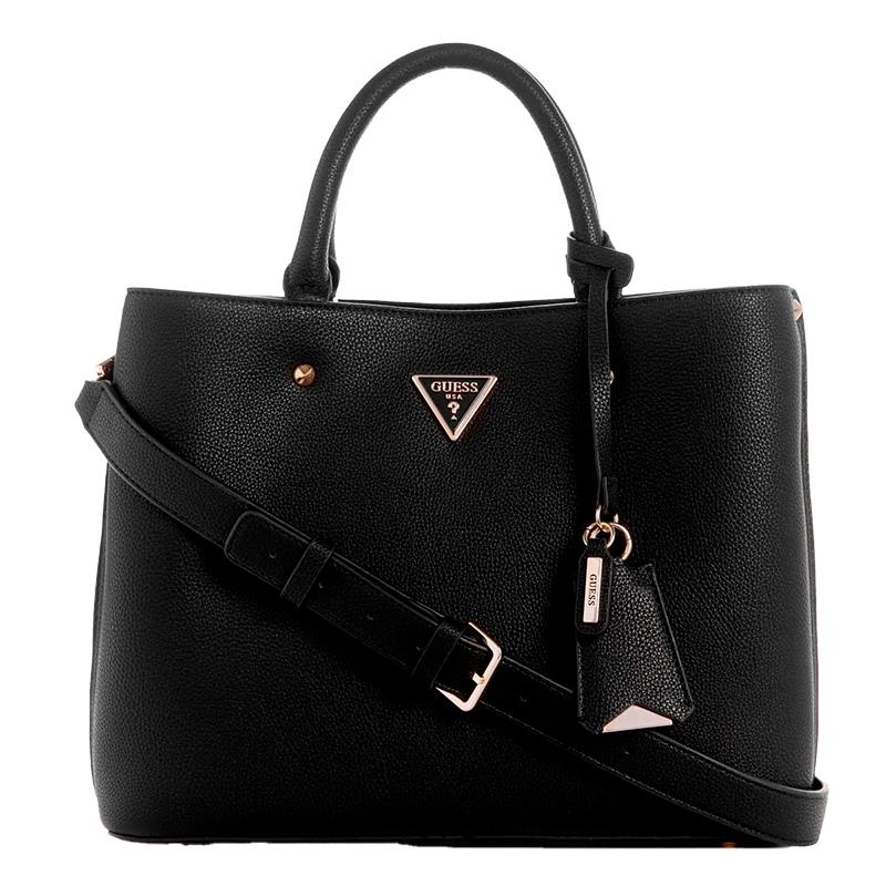 BOLSA GUESS FEMININA MERIDIAN II GIRLFRIEND SATCHEL PRETO BG697406BLA