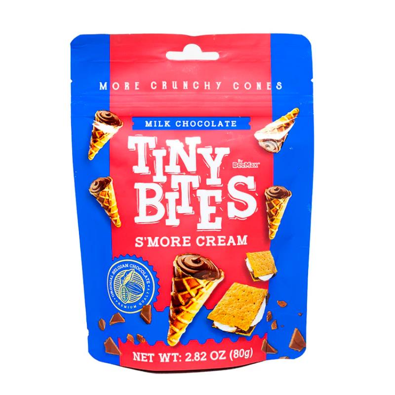 MINI CASQUINHA SMORES BEEMAX TINY BITES 12,4% CACAU 80G