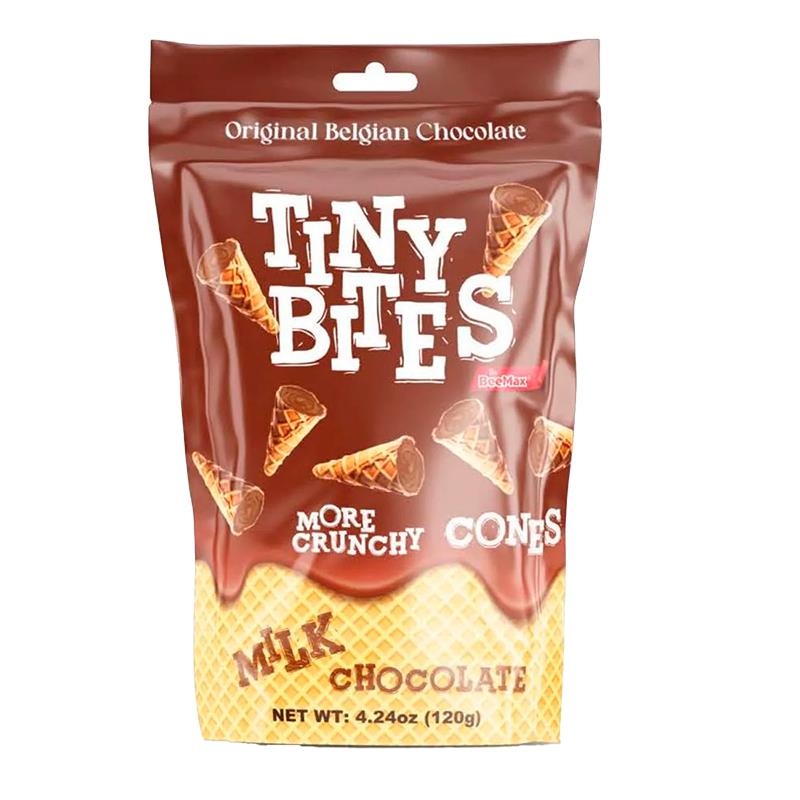 MINI CASQUINHA DE CHOCOLATE AO LEITE BEEMAX TINY BITES 15,6% CACAU 120G