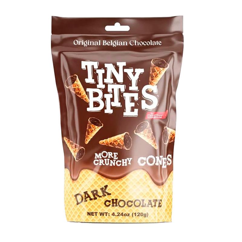 MINI CASQUINHA DE CHOCOLATE AMARGO BEEMAX TINY BITES 27,7% CACAU 120G