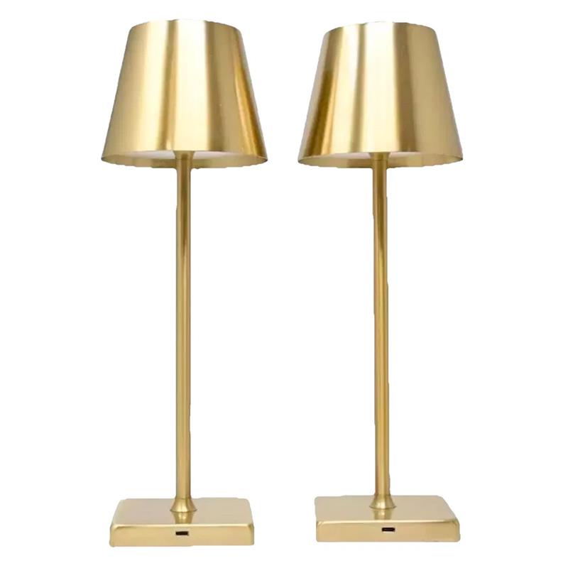 ABAJUR MIKASA DE LED CONTROLE POR TOQUE USBC GOLD 2UN