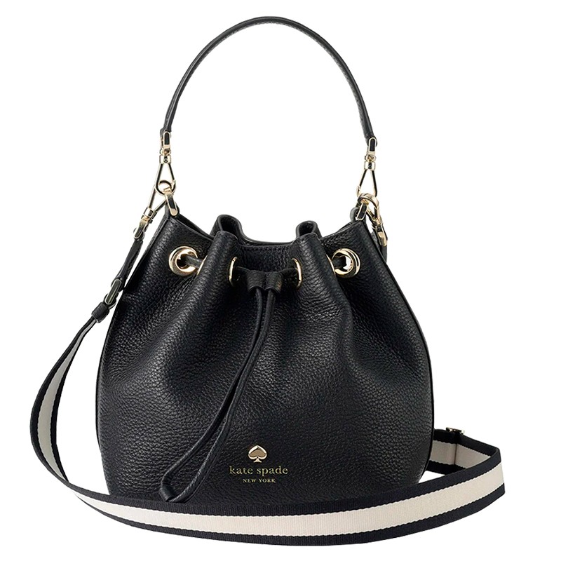 BOLSA DE OMBRO KATE SPADE FEMININA EMMA SMALL BUCKET BAG BLACK KK071