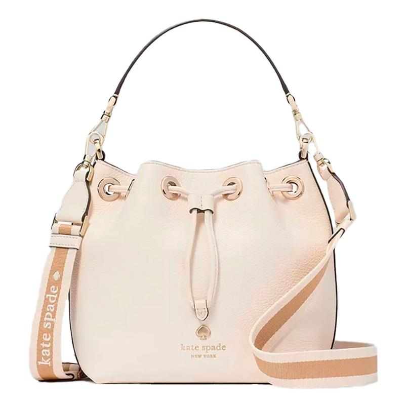 BOLSA DE OMBRO KATE SPADE FEMININA EMMA SMALL BUCKET BAG PARCHMENT KK071
