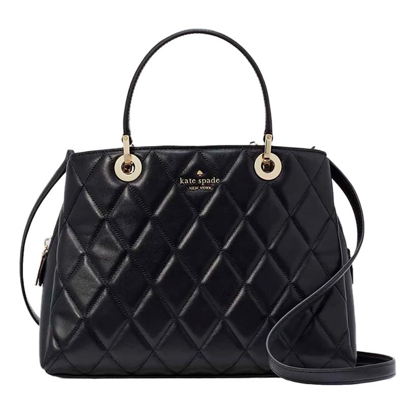 BOLSA DE OMBRO KATE SPADE FEMININA SULLIVAN SATCHEL SMOOTH QUILTED BLACK KH227
