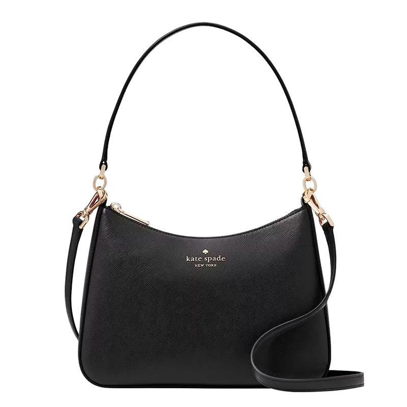 BOLSA DE OMBRO KATE SPADE FEMININA SAFFIANO LEATHER BLACK KH397