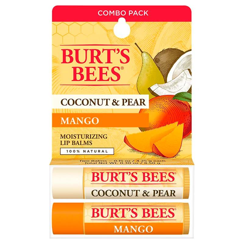 HIDRATANTE LABIAL BURTS BEES COCONUT PEAR MANGO PACK 2 X 4.25G