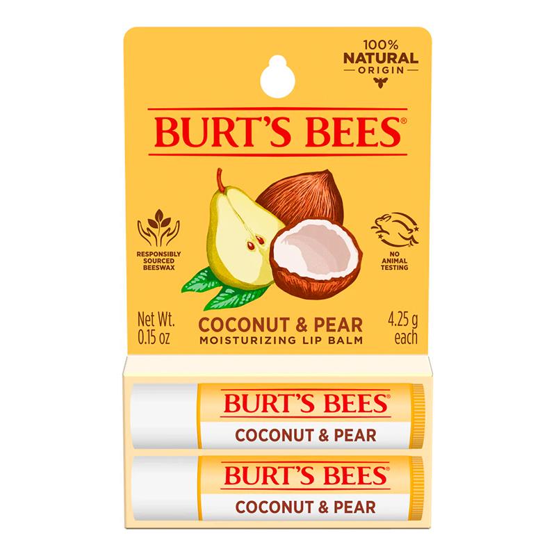 HIDRATANTE LABIAL BURTS BEES COCONUT PEAR TUBO PACK 2 X 4.25G