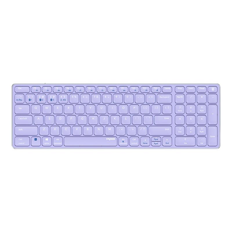TECLADO S/FIO RAPOO E9700M MULTI-MODE PORTUGUES PURPLE
