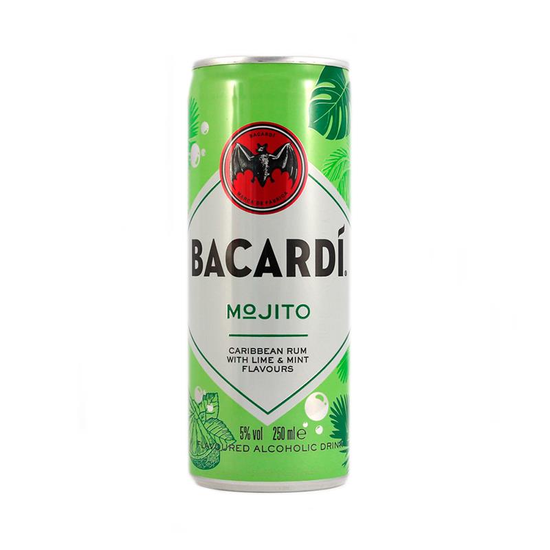 COQUETEL DE RUM BACARDI PREMIX MOJITO 250ML 5%