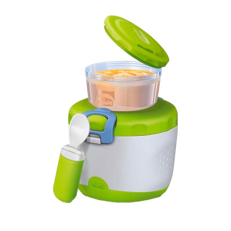 CONJUNTO POTES TERMICOS CHICCO COM COLHER 6 MESES 350/180ML