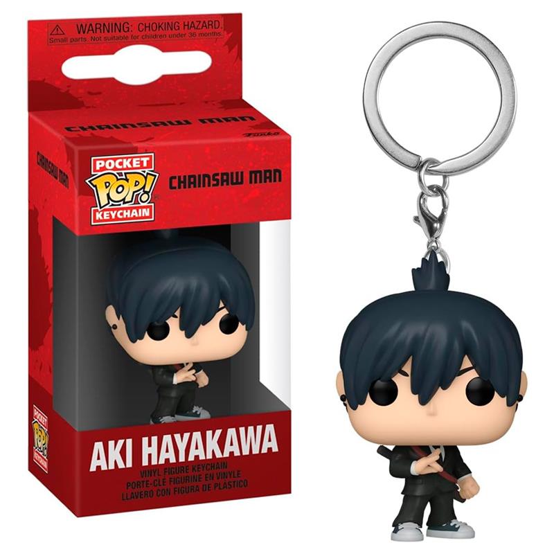 BONECO FUNKO POP POCKET CHAVEIRO CHAINSAW MAN AKI HAYAKAWA 83633