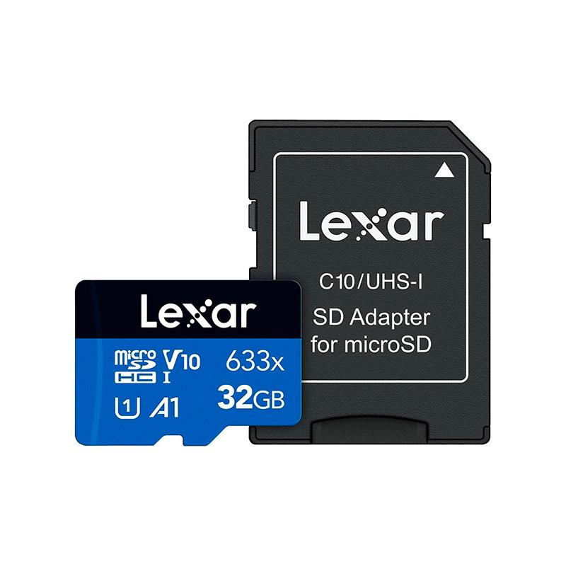 CARTAO DE MEMORIA LEXAR MICRO SD 32GB 633X 100MB/S C/SD ADAPTER