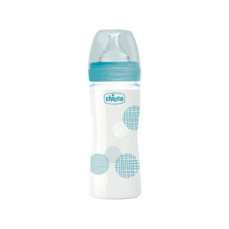 MAMADEIRA PARA BEBE CHICCO WELL BEING 240ML AZUL 28721200