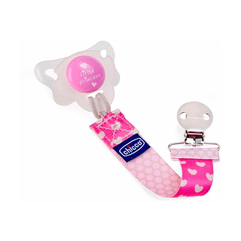 PRENDEDOR DE CHUPETA CHICCO FASHION CLIP ROSA 9341100