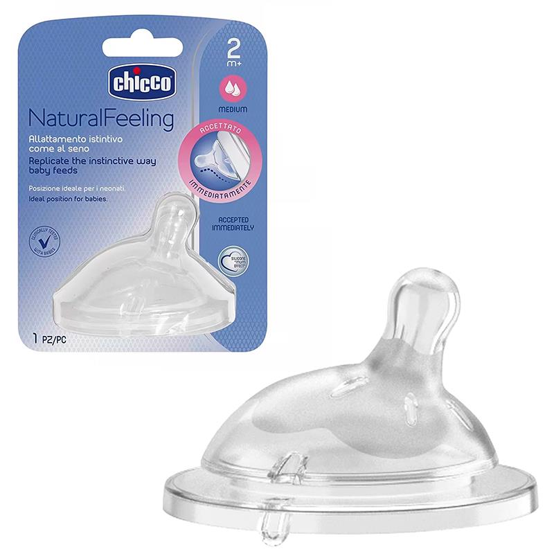 BICO DE MAMADEIRA PARA BEBE CHICCO NATURAL FEELING 2 MESES 81023100