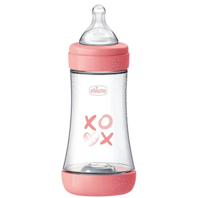 MAMADEIRA PARA BEBE CHICCO PERFECT 5 2 MESES 240ML ROSA 20223110