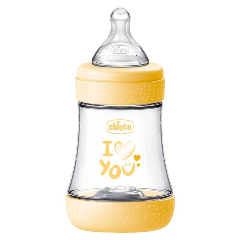 MAMADEIRA PARA BEBE CHICCO PERFECT 5 0 MESES 150ML AMARELO 20211310