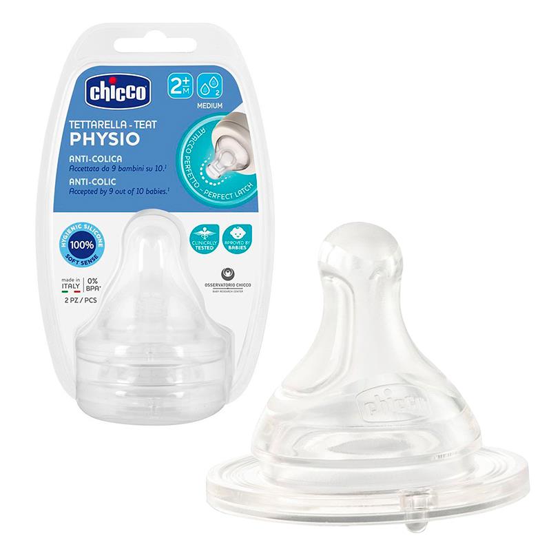 BICO DE MAMADEIRA PARA BEBE CHICCO TETARELLA PHYSIO SILICONE 2UN 2 MESES 20323000