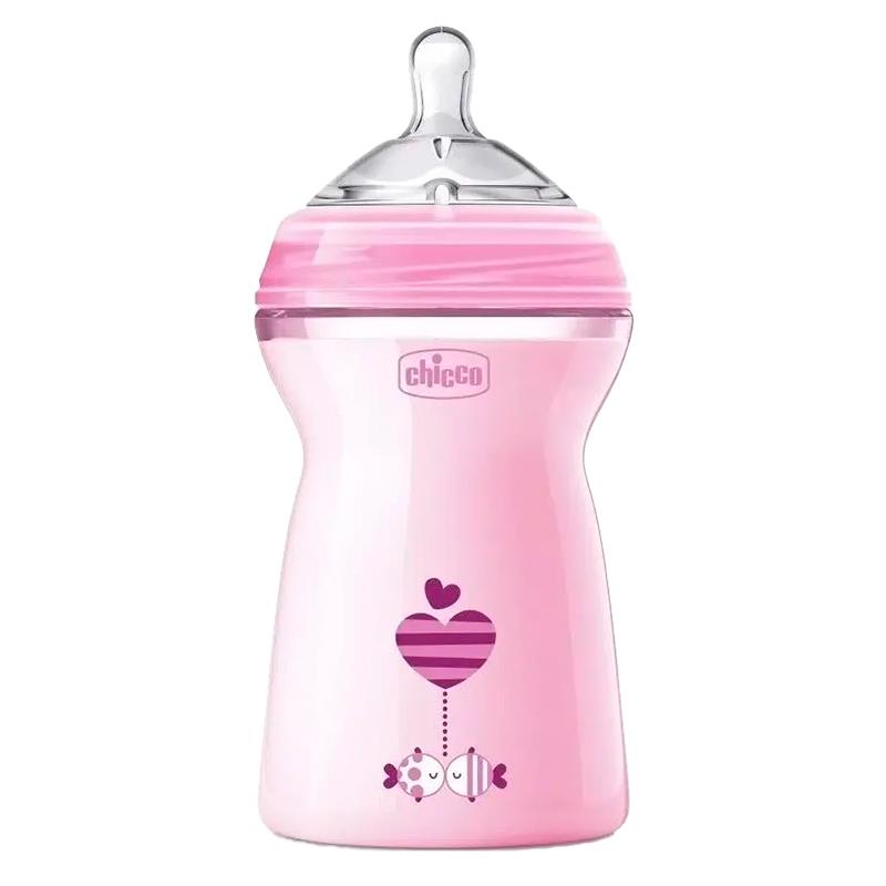 MAMADEIRA PARA BEBE CHICCO 6 MESES 330ML ROSA 81335100