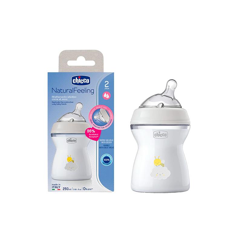 MAMADEIRA PARA BEBE CHICCO 2 MESES 250ML BRANCO 81323300