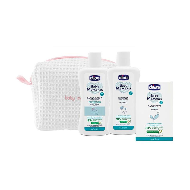 CONJUNTO DE BANHO CHICCO BABY MOMENTS GIFT SET ROSA 10615