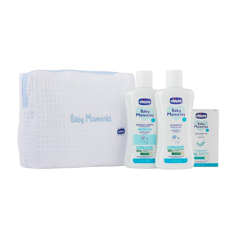 CONJUNTO DE BANHO CHICCO BABY MOMENTS BEAUTY SET AZUL 10616
