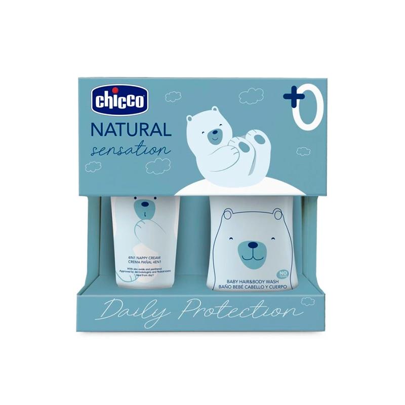 KIT CHICCO SHAMPOO PARA CABELO E CORPO PARA BEBE 200 ML CREME HIDRATANTE 100ML 96952