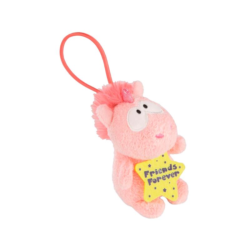 PINGENTE DE PELUCIA UNICORNIO CORACAO ALEGRE AMIGOS PARA SEMPRE 8CM