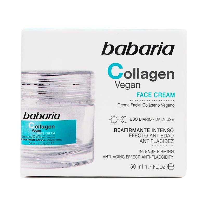 CREME FACIAL BABARIA COM COLAGENO VEGANO 50ML