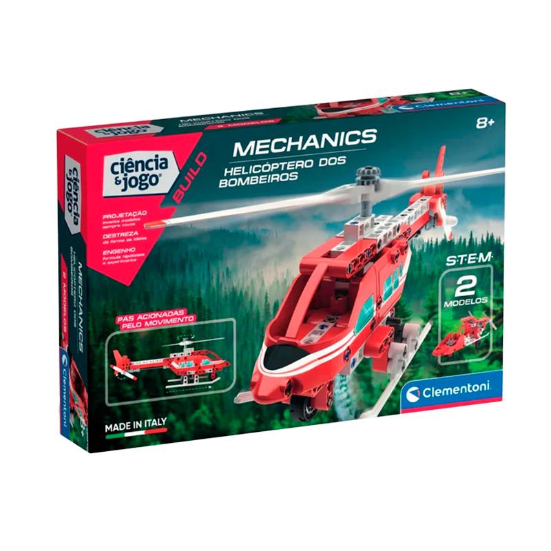 BRINQUEDO DE CONSTRUCAO CLEMENTONI HELICOPTERO DE INCENDIO 160PCS