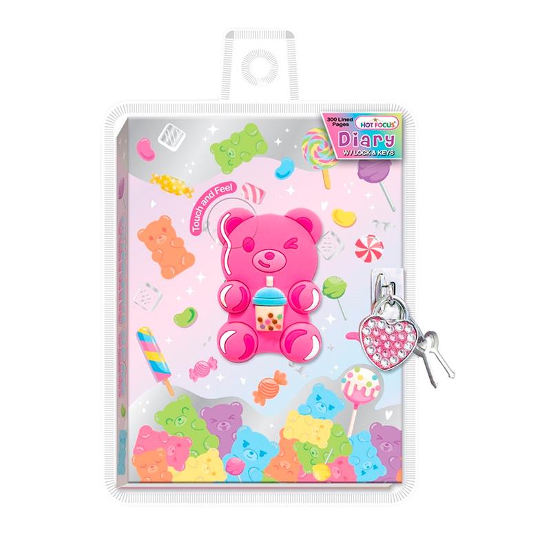 DIARIO HOT FOCUS COM CADEADO E CHAVES GUMMY BEAR